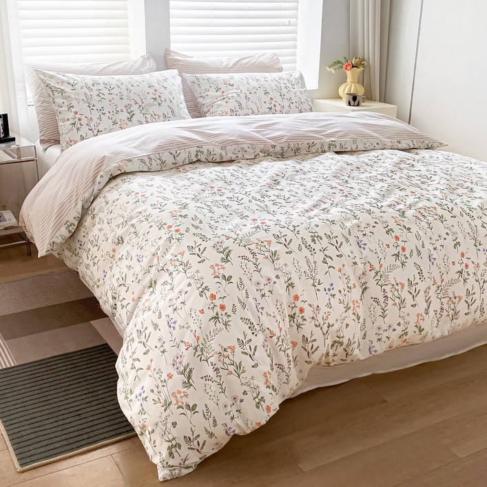 COZYKISS 화사한 화원 순면 100 이불커버 단품 부드러운 침구 SSSDQ