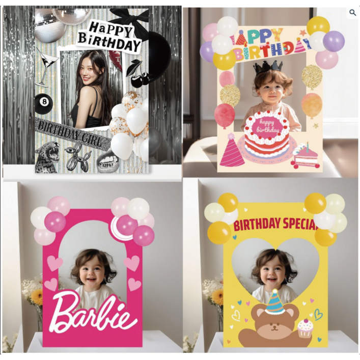 [포토존] 데코 보드 포토보드 풍선 세트 생일파티, 케이크