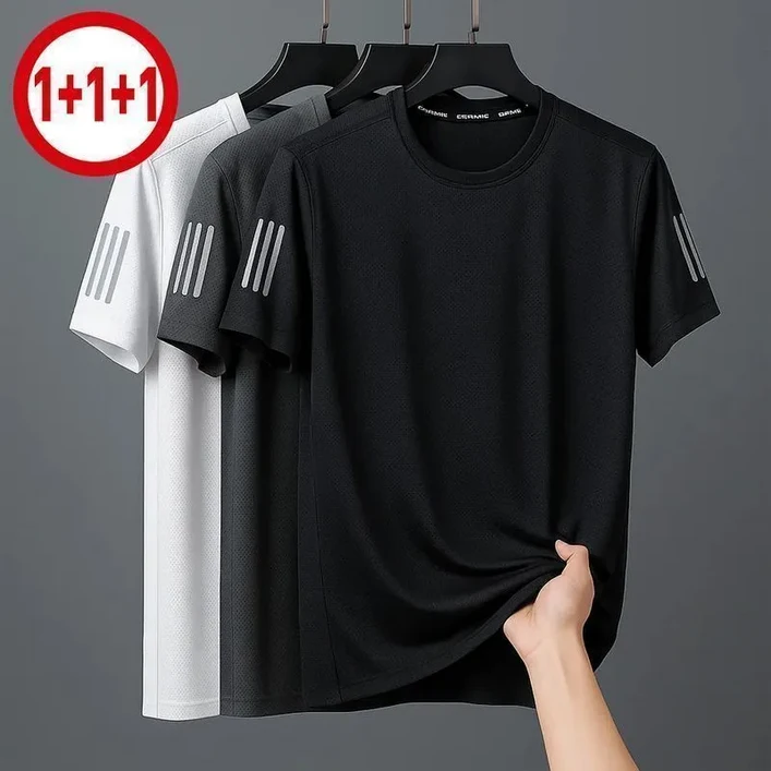 [1+1+1] 남성 반팔 여름 아이스반팔 쿨링 냉장고 반팔 티셔츠