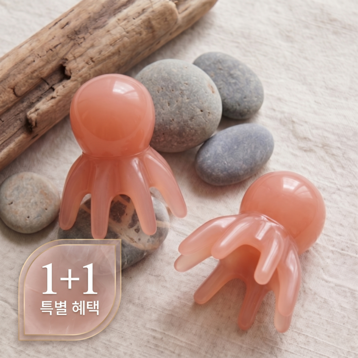 노바르 문어 두피 괄사 마사지기