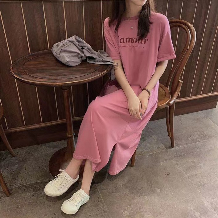 리니픽 데일리 여성 캐주얼 롱 박스 원피스