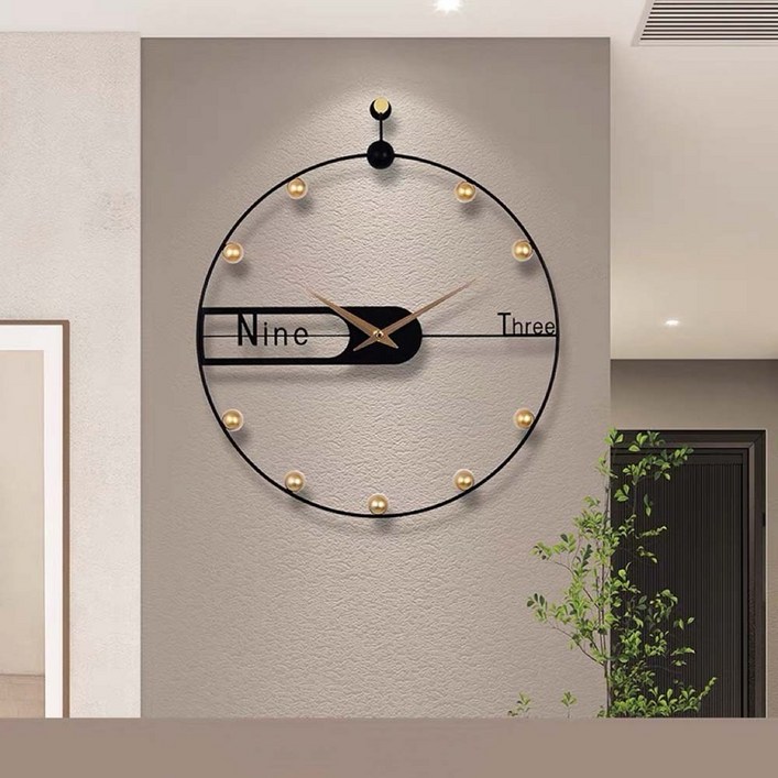 Luofu 무소음 고급 현대  디자인 예쁜 인테리어 벽시계