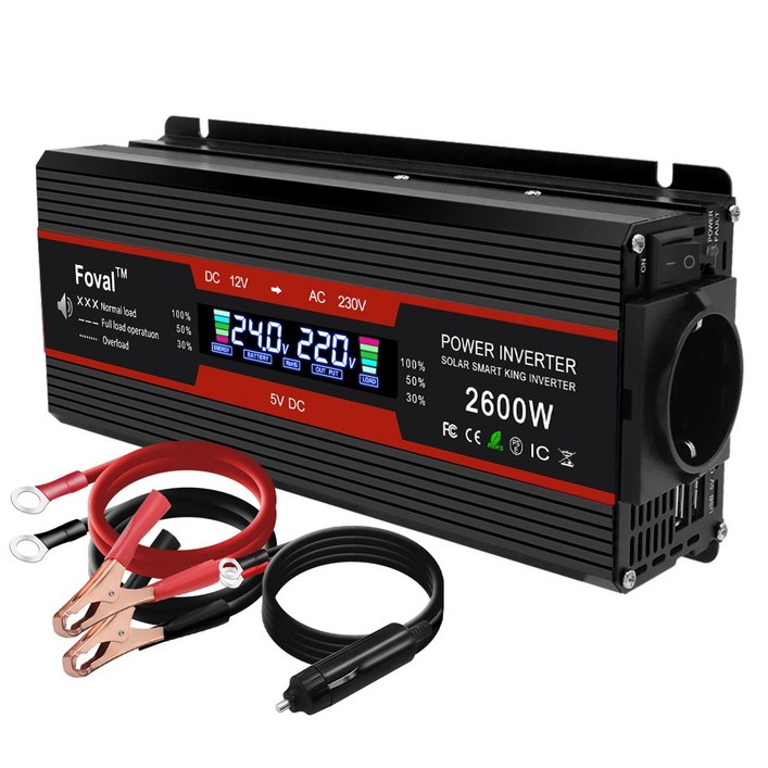 녹원 차량용 인버터 지속출력 1500W 최대출력 2600W 계단파, 1개