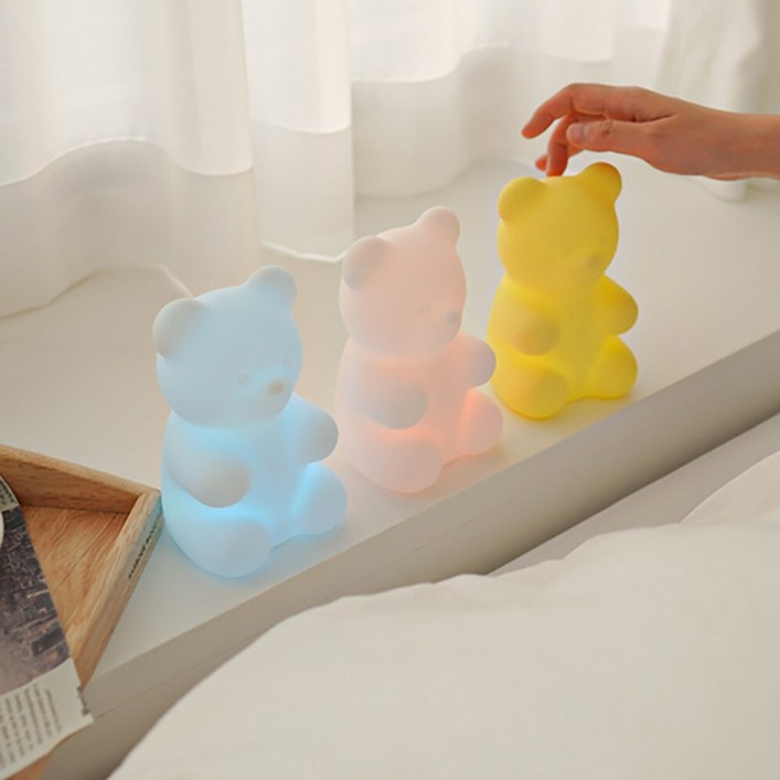 말랑말랑 젤리곰 무드등, 6 color 수면등 [KC인증]