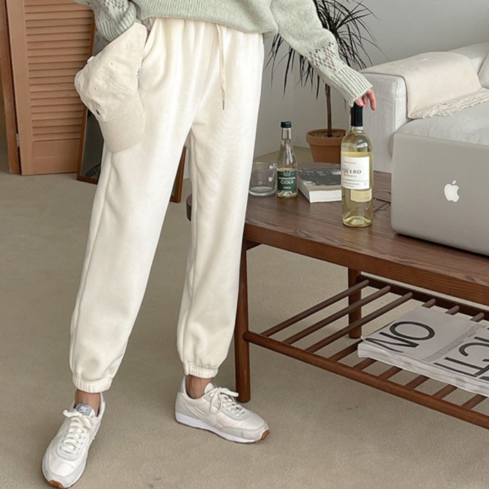 오버나인 여성 벨벳 코듀로이 후끈 기모 조거 팬츠 오버나인 여성 벨벳 코듀로이 후끈 기모 조거 팬츠