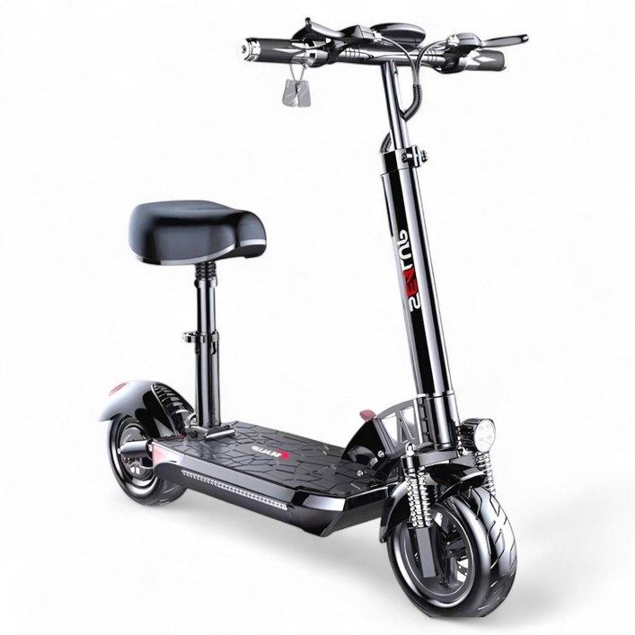 쉴드라이드 전동킥보드 성인 접이식 안장 고성능 LED라이트, 쉴드화이트, 15.6Ah, 1개