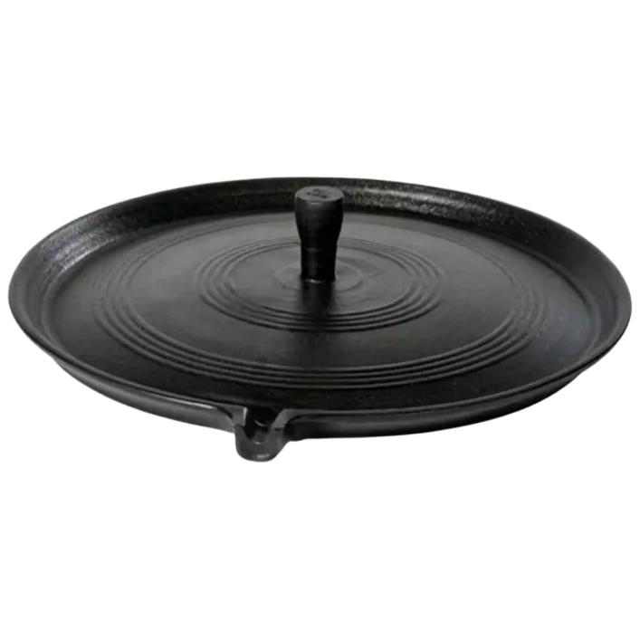 캠빌리지 주물 솥뚜껑 고기 불판 캠핑용 가정용 삼겹살 구이판 업소용 국내제작, 1개, 38cm