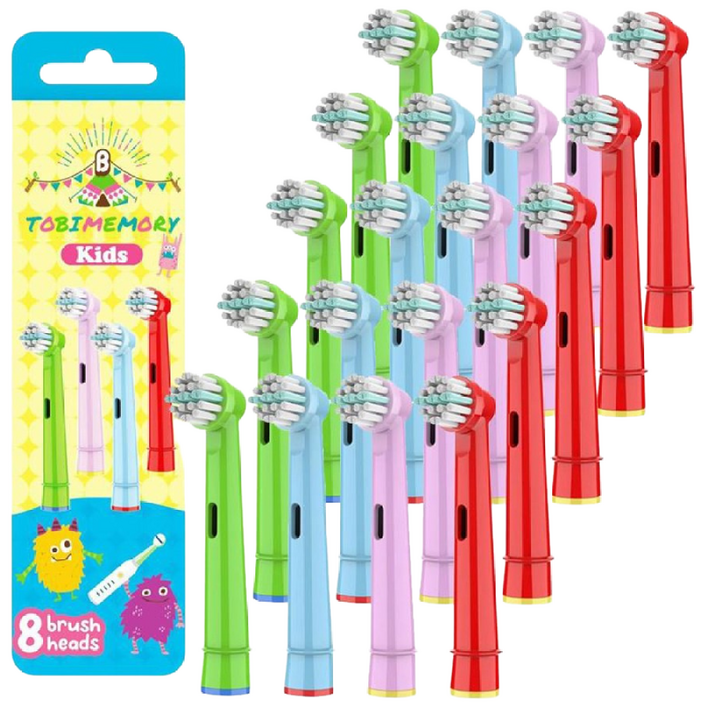 쥬쥬미엘 오랄비 브라운 어린이 호환 전동칫솔모 20개입, 어린이 칼라 4개입, 5세트, EB10A