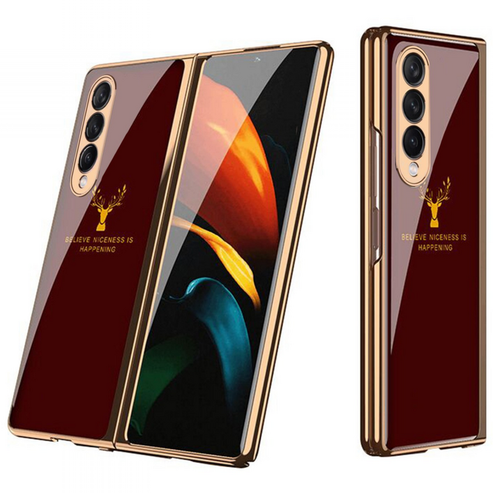 갤럭시 폴드4 케이스 대리석 슬림 하드 명품 강화유리 Z폴드4