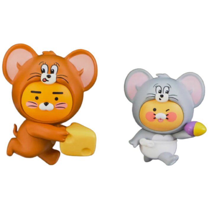 톰과 제리X카카오프렌즈 차량용방향제_라이언&춘식이 세트 송풍구형, 프레쉬 그린, 3개