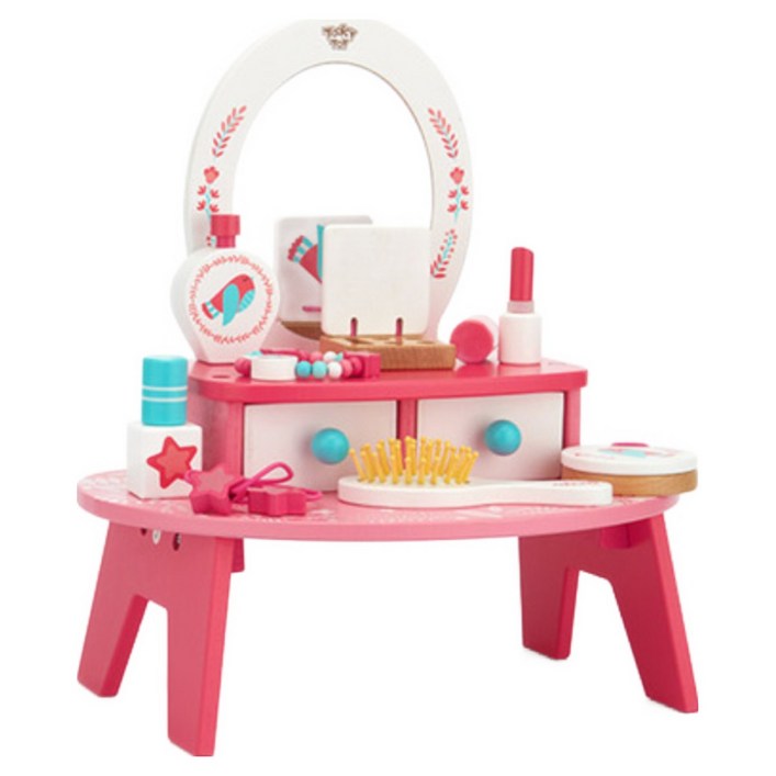 [투키토이] 리틀핑크드레서 - 어린이 유아 핑크 원목 화장대 화장놀이 키즈화장대, 기타, 1개