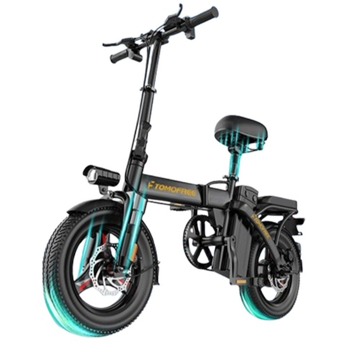 토모프리 접이식 전기 자전거 자토바이 전동 자전거 바이크, 디럭스3단 속도조절자동차용 S클래스 배터리, 카본