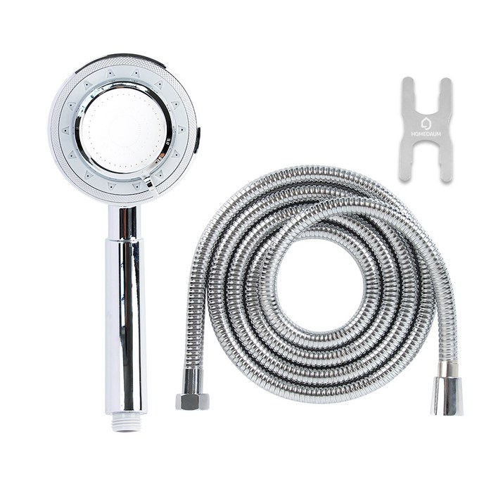 홈다움 3기능 마사지 샤워기 헤드  샤워호스2m