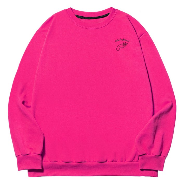 언탭트 남성용 빅사이즈 제스처 스몰로고 맨투맨 티셔츠