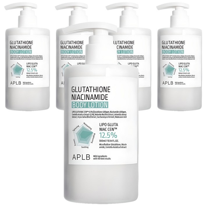 APLB 글루타치온 나이아신아마이드 바디로션, 300ml, 5개