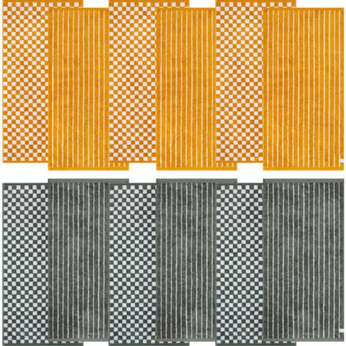 기라로쉬 체스 그리드 선염 뱀부 타올 180g, 옐로우체스, 옐로우그리드, 그린체스, 그린그리드, 12개 기라로쉬 체스 그리드 선염 뱀부 타올 180g, 옐로우체스, 옐로우그리드, 그린체스, 그린그리드, 12개