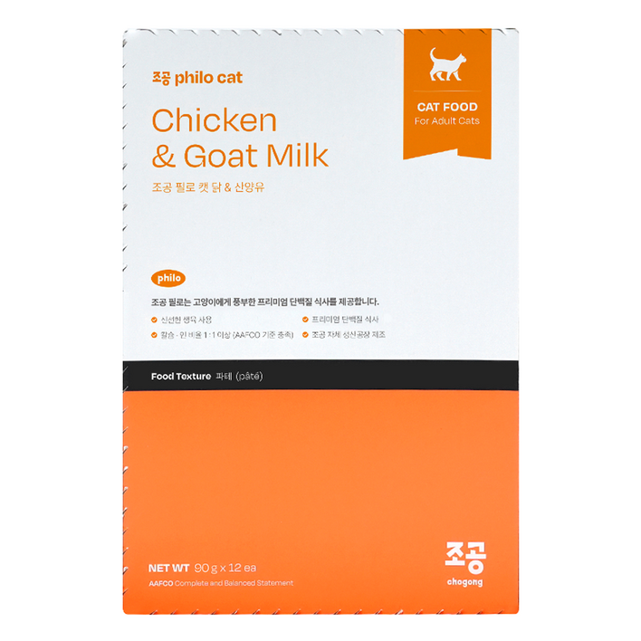 조공 성묘용 필로캣 고양이 습식사료, 닭, 90g, 12개