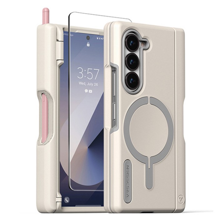 베루스 테라가드 모던 헤일로 펜커버 자동 힌지 보호 S펜 수납 맥세이프 휴대폰 케이스  필름 세트