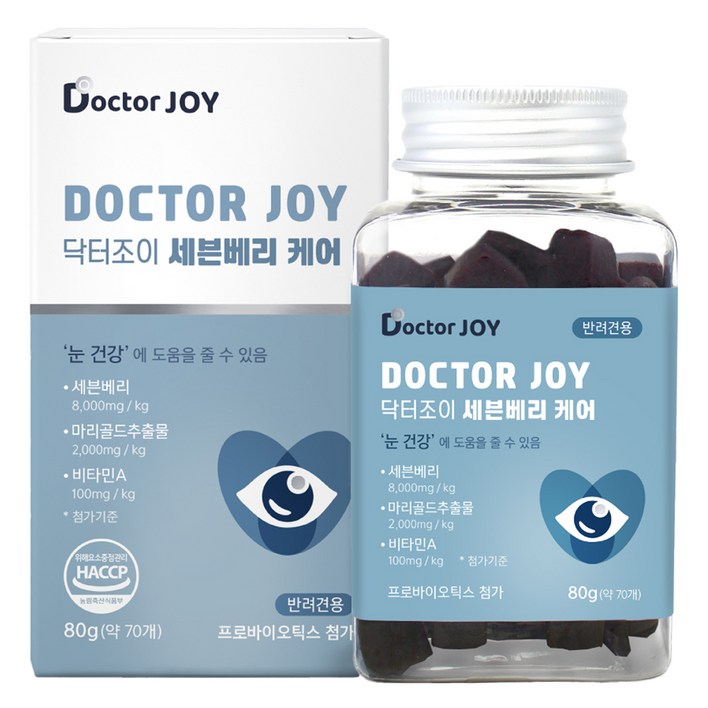 닥터조이 강아지 케어 영양제, 70정, 눈물개선/눈건강, 1개