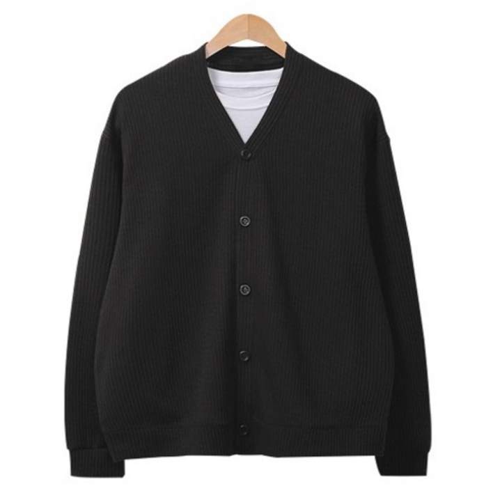 레이먼 남성용 데니온 와이드 핏 브이넥 가디건