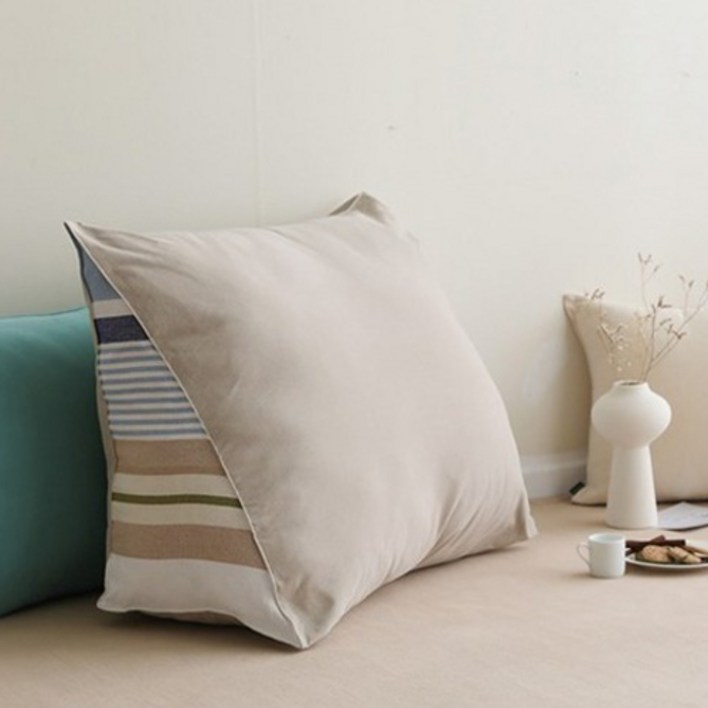 오리고 셔벗 삼각 등쿠션 솜포함, 08 아이보리