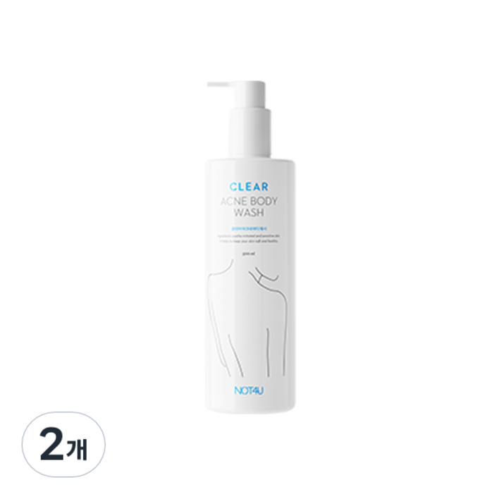 낫포유 클리어 아크네 바디워시, 500ml, 2개