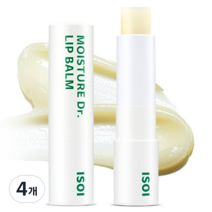 아이소이 모이스춰 닥터 립밤, 무향, 3.9g, 4개