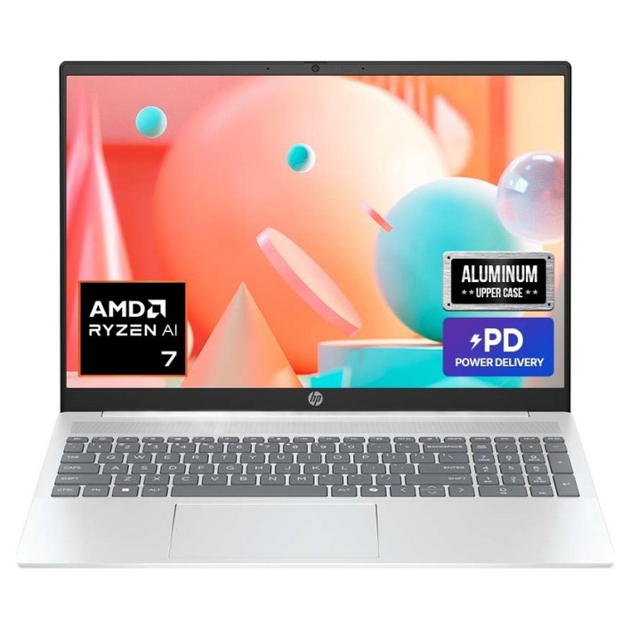 HP 2025 옴니북5 16 라이젠7 라이젠 8000 시리즈, Glacier silver, 512GB, 16GB, WIN11 Home, 16bc1013AU