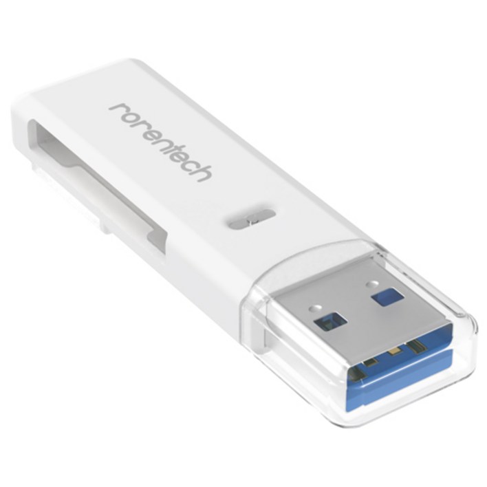 로랜텍 USB 3.0 블랙박스 SD카드 멀티 카드 리더기, RTU197, 화이트