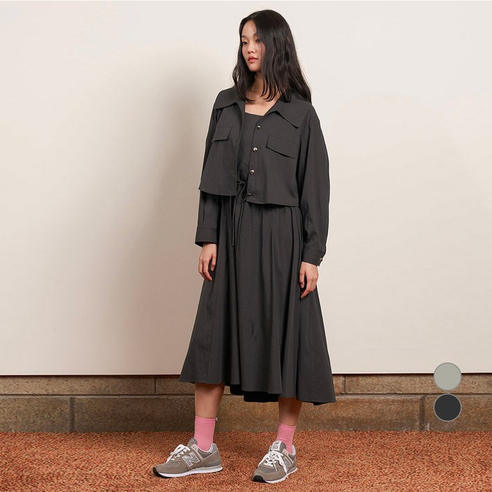 올리브데올리브 여성용 카라셔츠 + 원피스세트