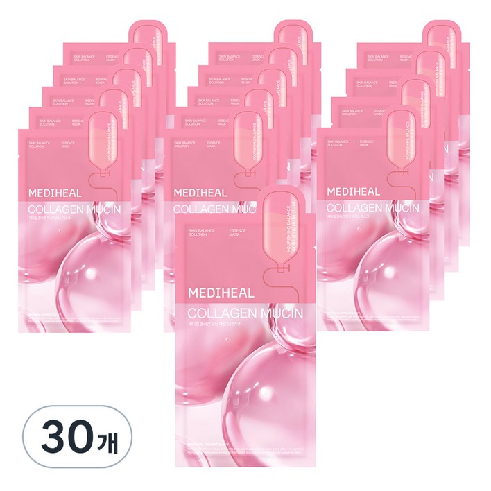 메디힐 콜라겐 뮤신 에센스 마스크팩 20ml, 1개입, 30개 메디힐 콜라겐 뮤신 에센스 마스크팩 20ml, 1개입, 30개