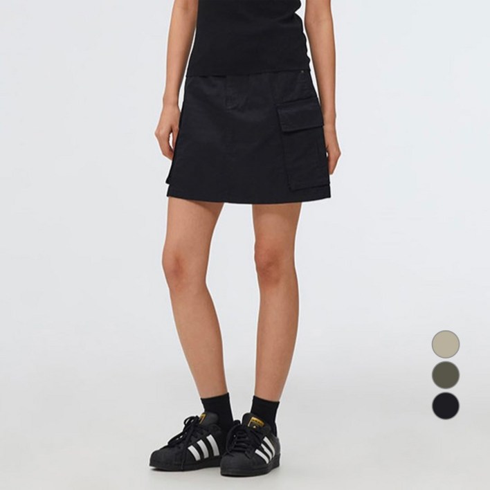 스파오 여성용 통기성 카고 미니 면 스커트 SPWHF23G12