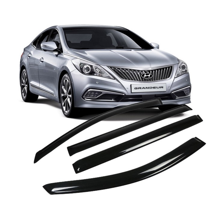 리드홈 스모그 차량용 썬바이저 4p, 현대 그랜져HG11년01월16년 11월, 투명블랙