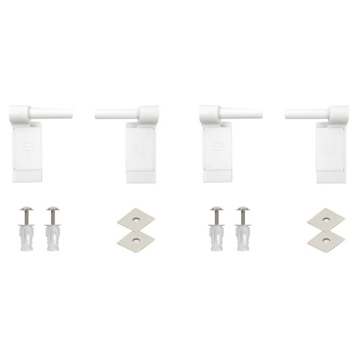 두진 욕실 상부체결형 양변기 시트커버 연결부속 2세트, 혼합색상