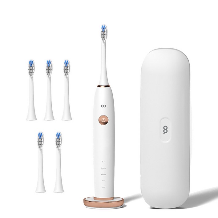 오아 클린이 소프트B 음파 전동칫솔 화이트 소프트 리필 칫솔모 4p 화이트 세트
