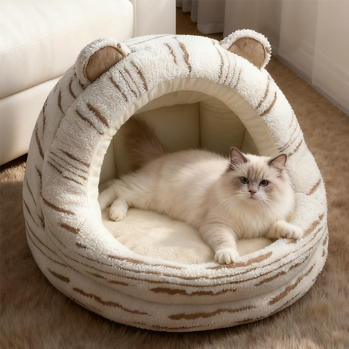 허니버블 반려동물 곰돌이 극세사 분리형 방석 하우스