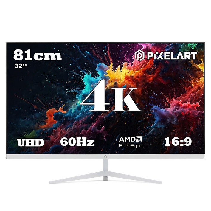 픽셀아트 4K UHD 게이밍 모니터 화이트, 81cm, PAU3211W무결점
