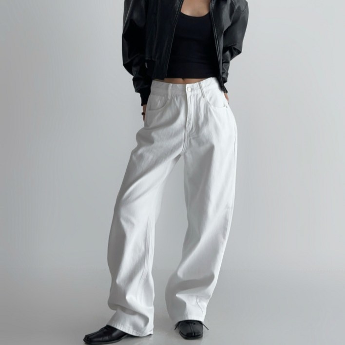 라라온 여성용 롱/숏 기장 와이드 코튼 피그먼트 면 바지 26TSP3631