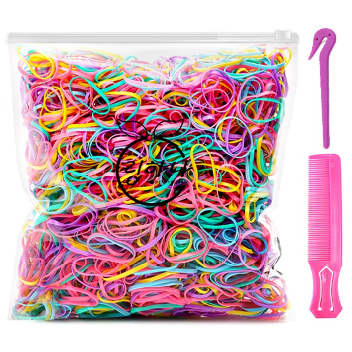 링하나 대용량 머리끈 지퍼백 + 이지컷 + 빗 세트 RH3