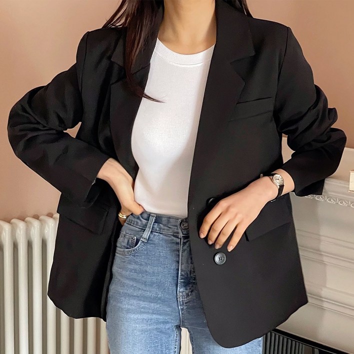 타니즈 여성용 밀키 베이직 싱글 캐주얼 자켓