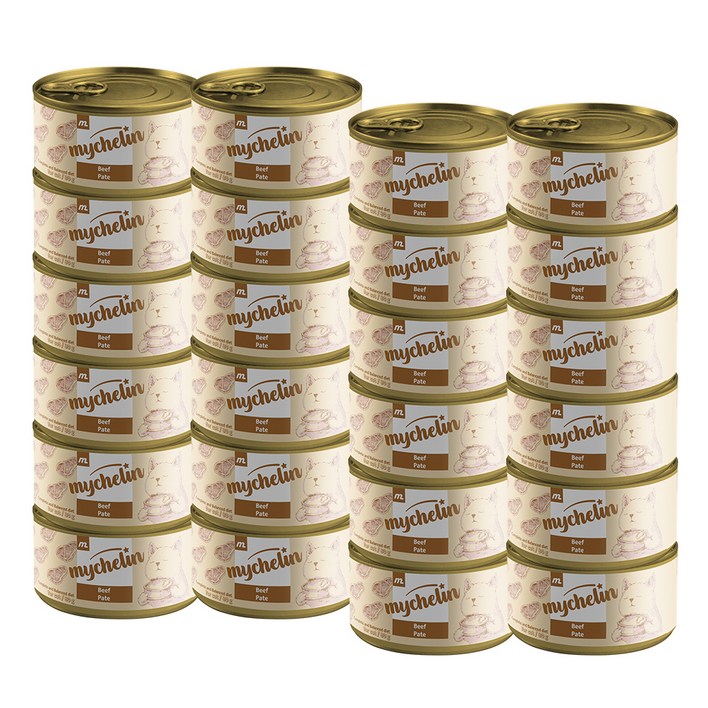 마이베프 생후3개월이후 마이슐랭 파테 고양이 습식사료, 소, 80g, 24개