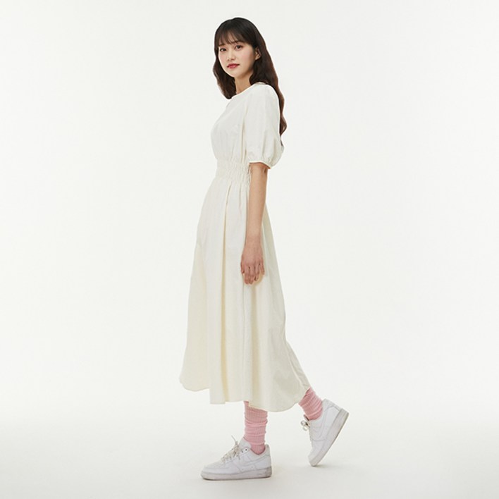 랩 허리 스모킹 나일론 원피스 AQ2WOM83