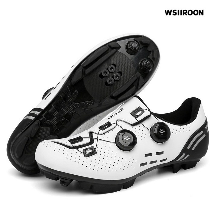 WSIIROON 자전거신발남성용 ZXC001, 흰색산지 밑바닥