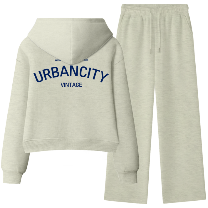 ANSANGSA 어반시티 여성 후드 상하세트