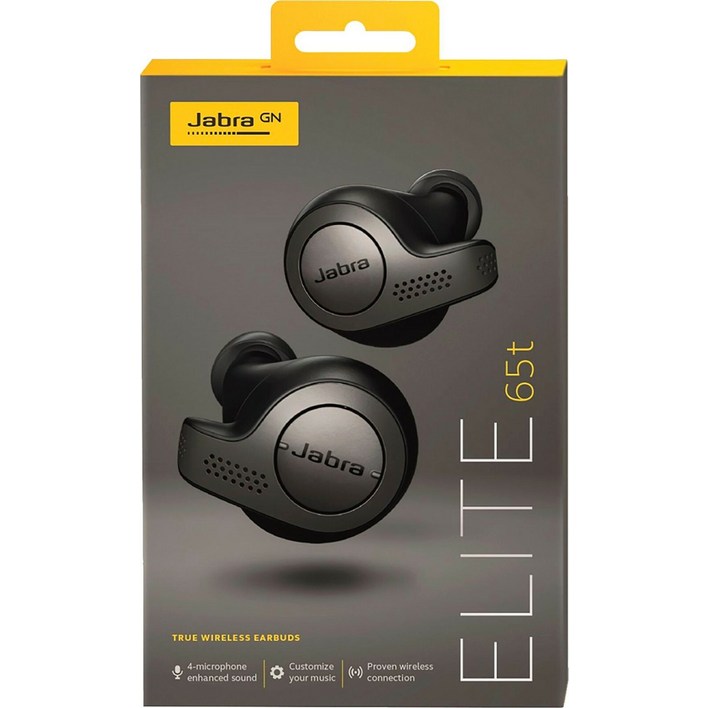 자브라 ELITE 65T TRUE 무선 EARBUD 블루투스 이어폰 티타늄 블랙