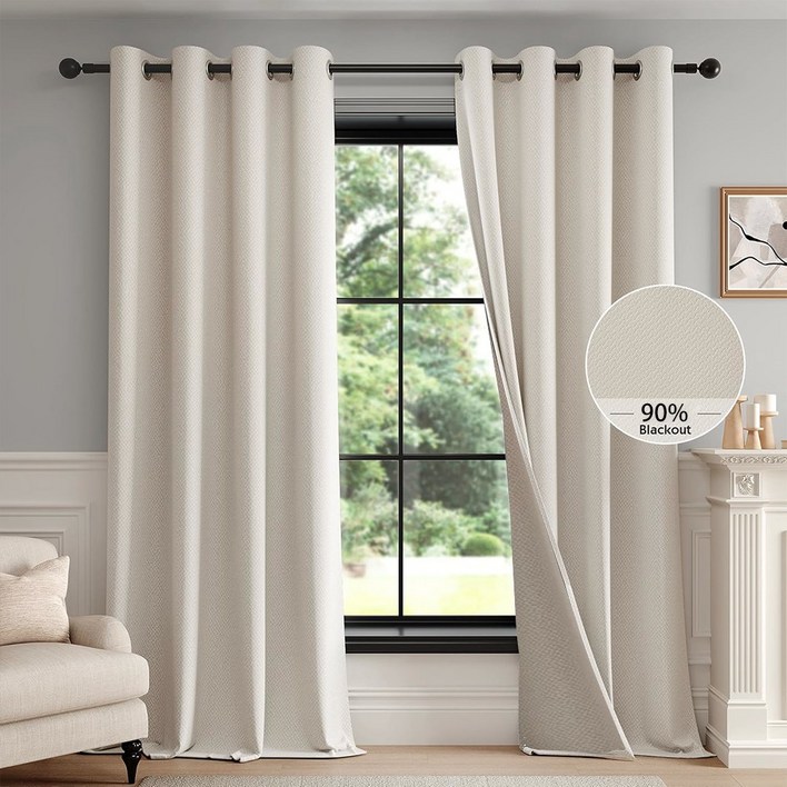 11 아일렛형 암막커튼 도톰 비침없는 창문형 거실커텐 사계절 창문용