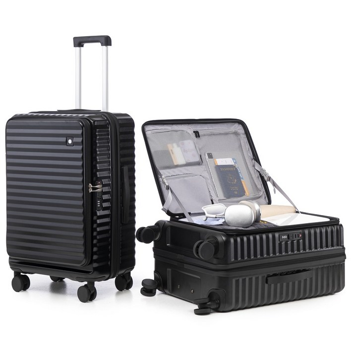 Tanit 전면 오픈 여행용 캐리어 기내용 확장형 100 PC TSA락 USB충전 3년AS