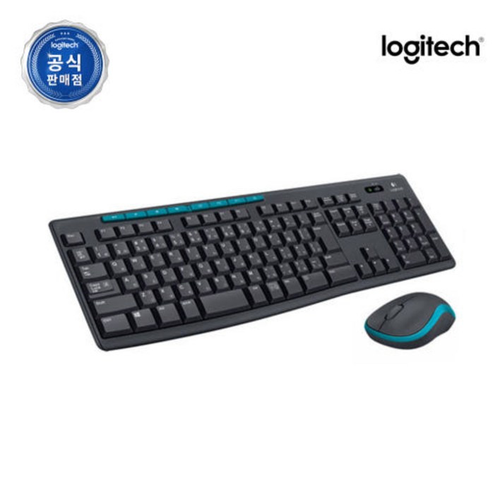 로지텍 무선 키보드 마우스 세트, MK275, BLACK(블랙), 일반형