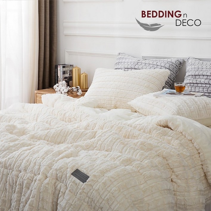 백화점 프리미엄 10mm 더 마벨 겨울 극세사 차렵이불 단품 2colors