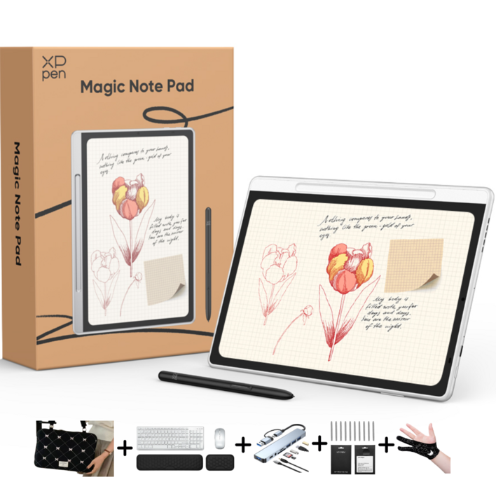 공식 충청점 XPPEN 엑스피펜 매직 노트 패드 90Hz 16K 압력레벨 안드로이드 타블렛, 단일색상, MNP1095